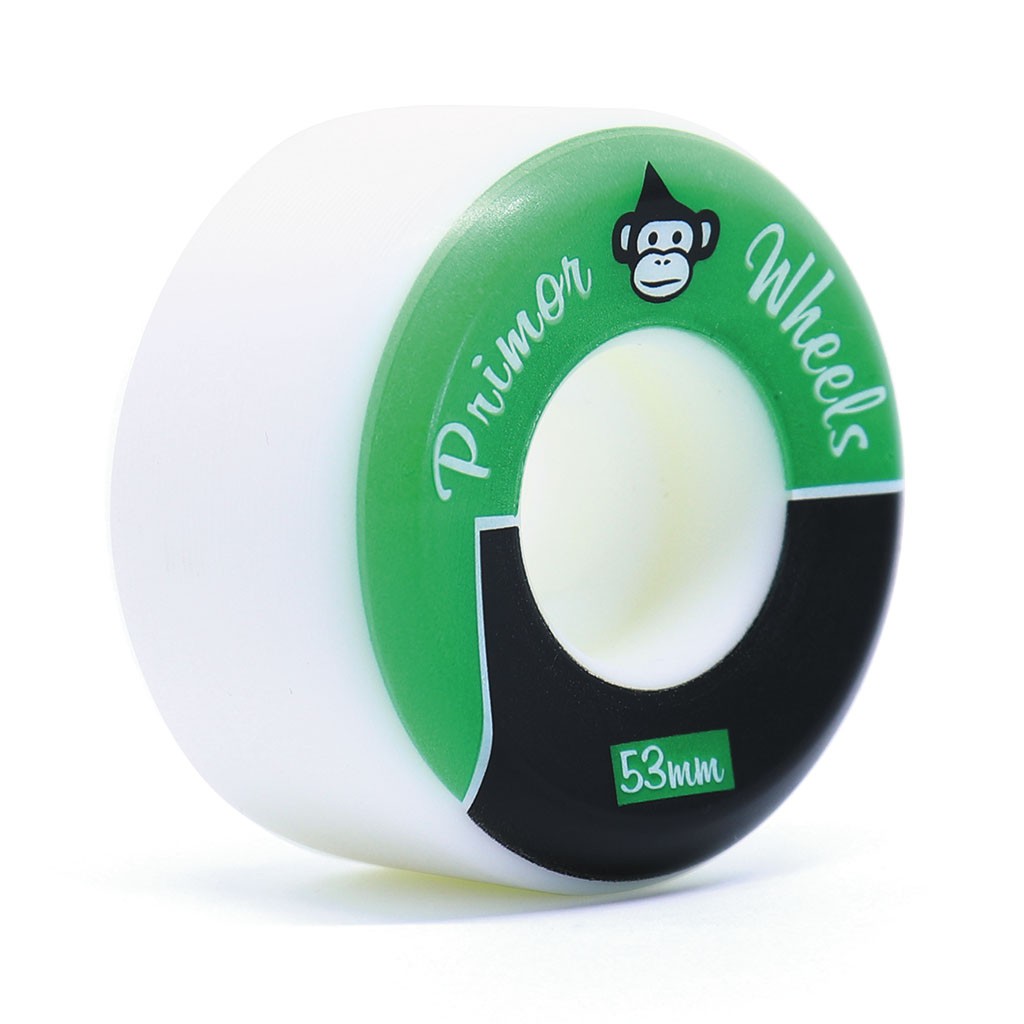 Roda Primor Skateboards Corner Block 53MM - 60D - Preta / Verde