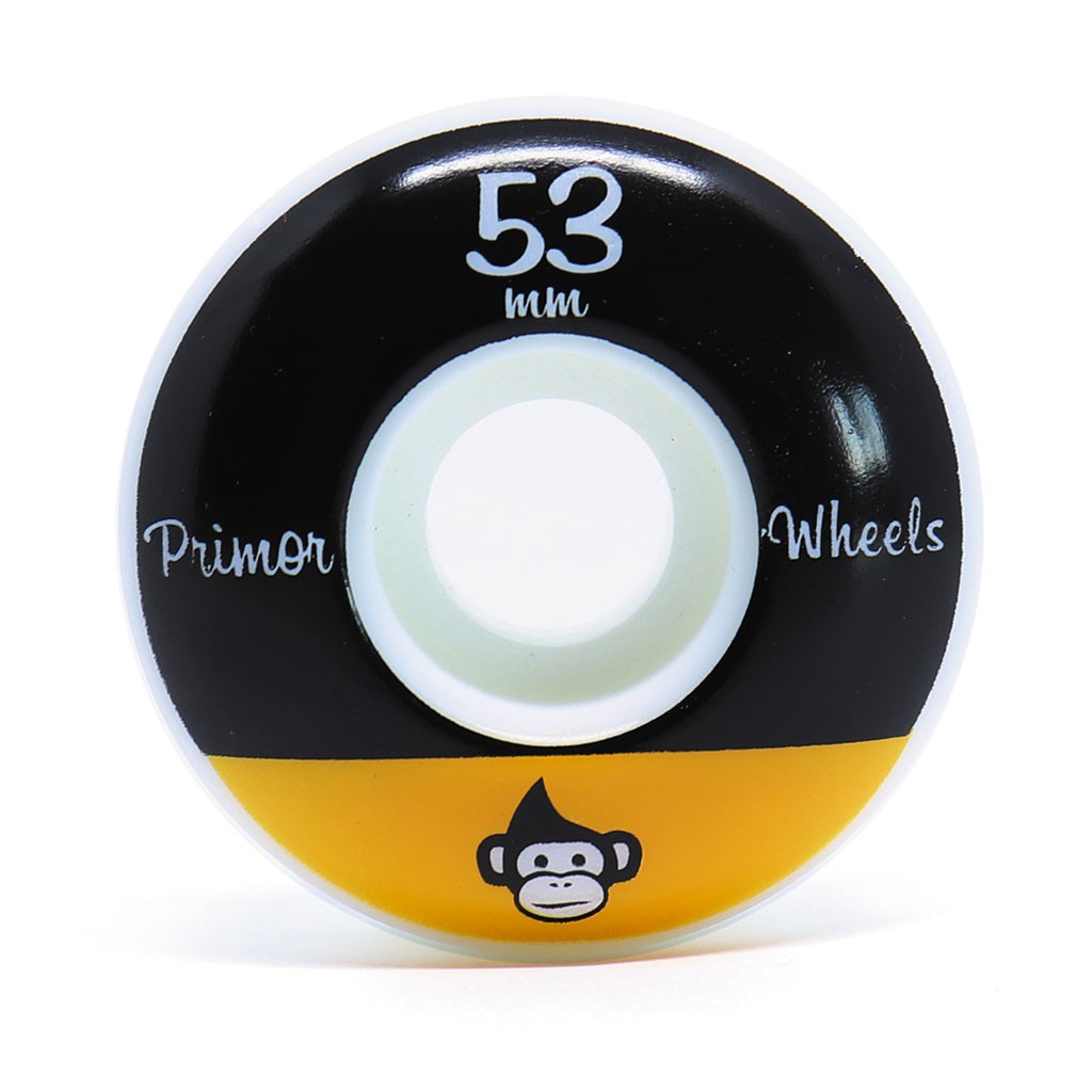 Roda Primor Skateboards Bottom Block 53MM - 60D - Preta / Laranja
