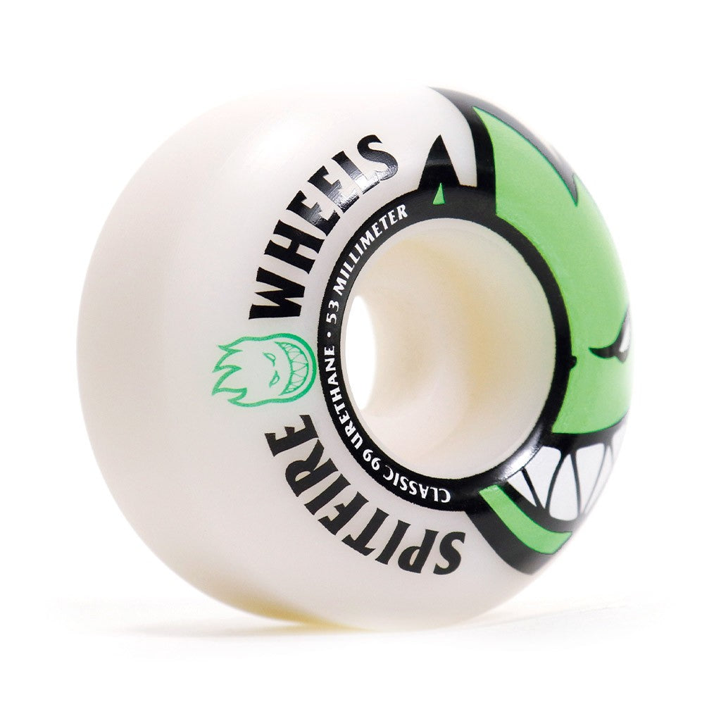Roda Spitfire Wheels Classic BIGHEAD Edition Classic Formula 53MM - 99DU - Branco / Verde