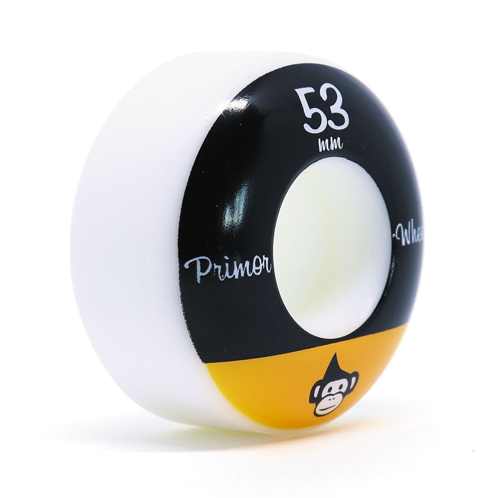 Roda Primor Skateboards Bottom Block 53MM - 60D - Preta / Laranja