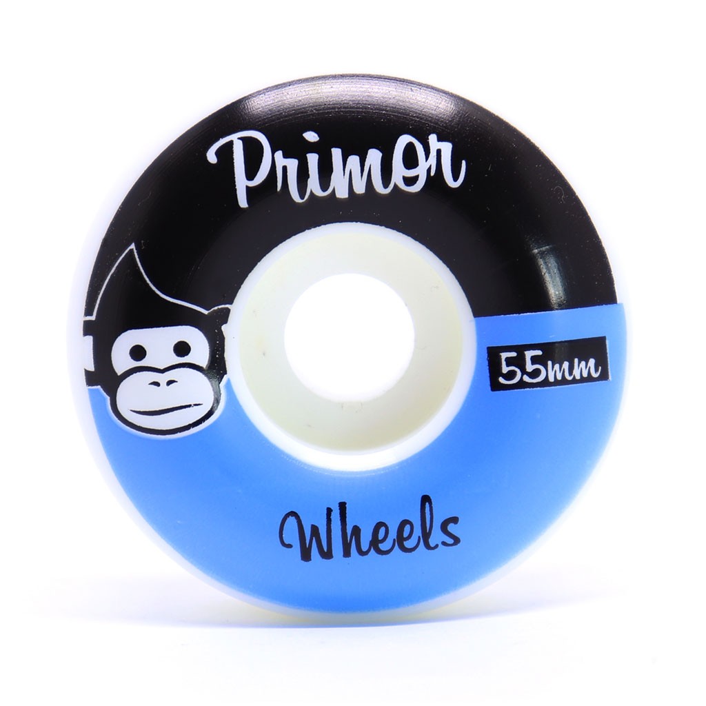 Roda Primor Skateboards Two Blocks 55MM - 60D - Preto / Azul