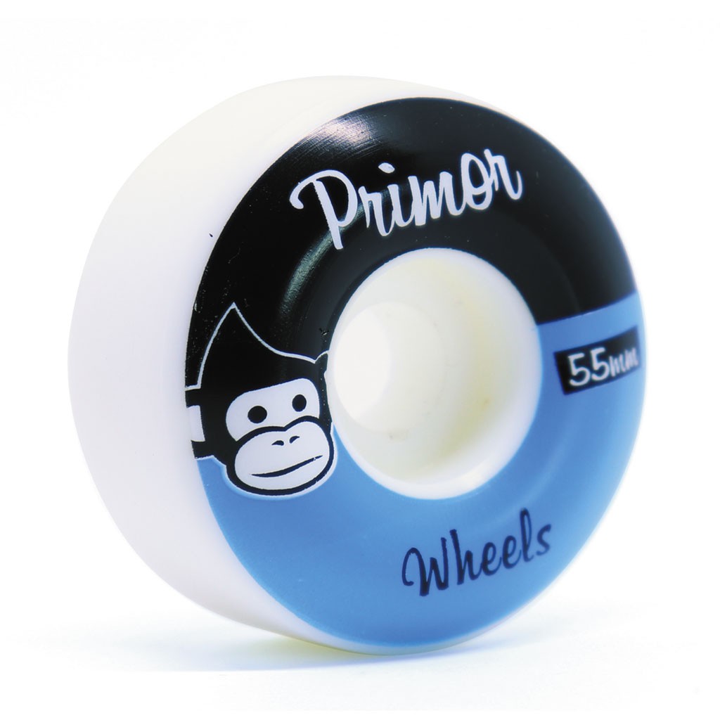Roda Primor Skateboards Two Blocks 55MM - 60D - Preto / Azul