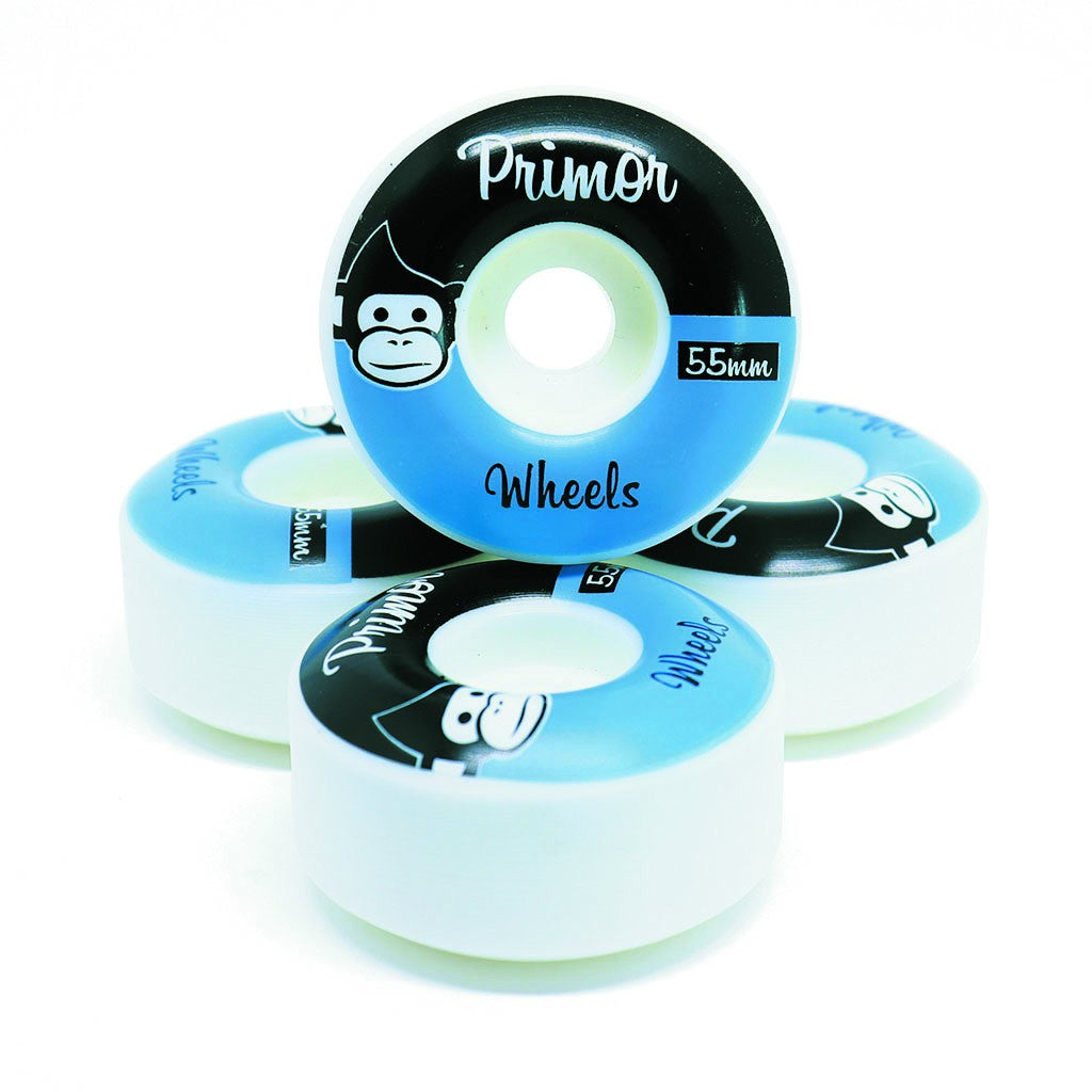 Roda Primor Skateboards Two Blocks 55MM - 60D - Preto / Azul