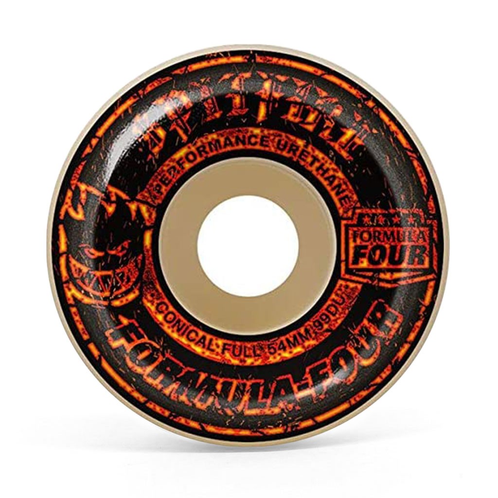 Roda Spitfire Wheels Embers Formula Four 54MM - 99DU - Branco / Preto / Vermelho