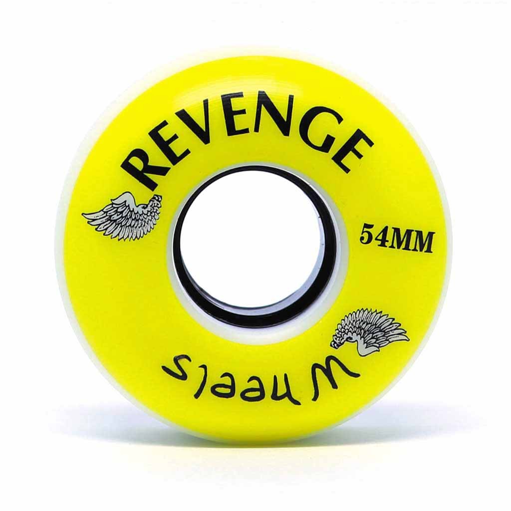 Roda Revenge Street 54MM - 85A - Branca / Amarelo