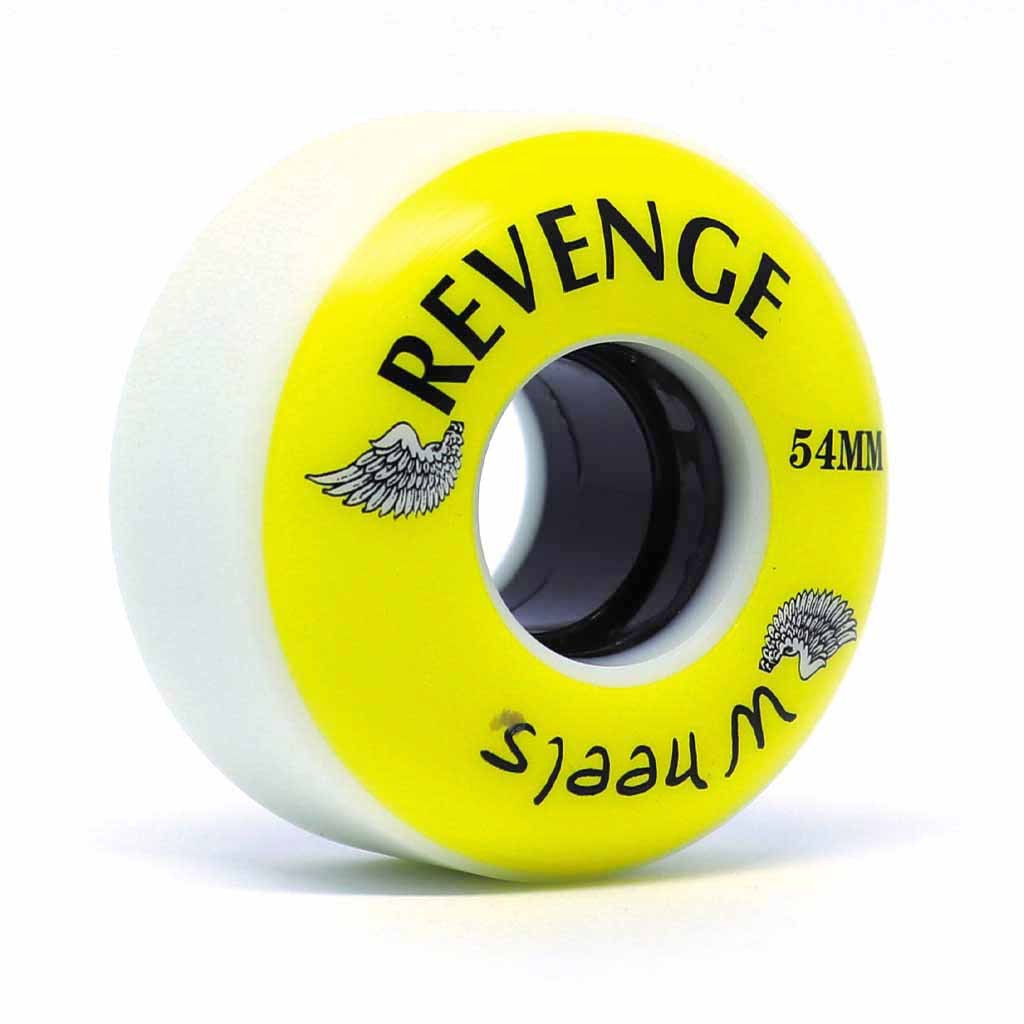 Roda Revenge Street 54MM - 85A - Branca / Amarelo