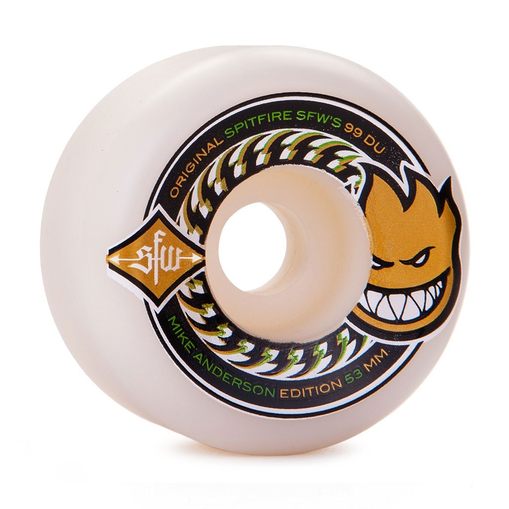 Roda Spitfire Wheels Mike Anderson Wides 53MM - 99DU - Branca