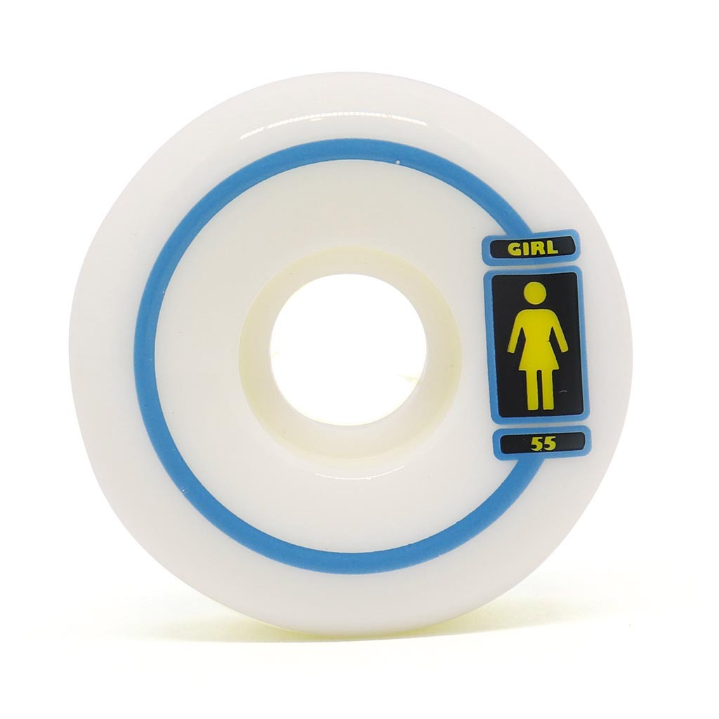 Roda Girl Skateboards 93 Til 55MM - 99A - Branca / Azul