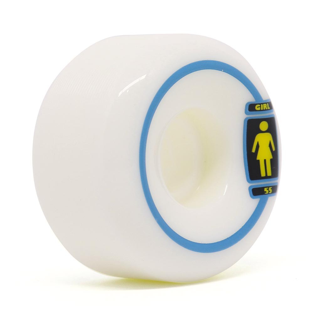 Roda Girl Skateboards 93 Til 55MM - 99A - Branca / Azul