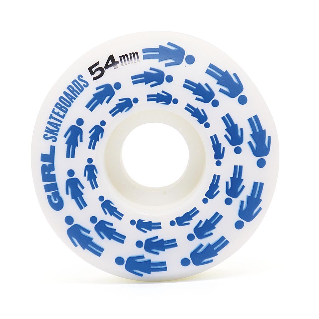 Roda Girl Skateboards Og Around 54MM - 99A - Branco / Azul