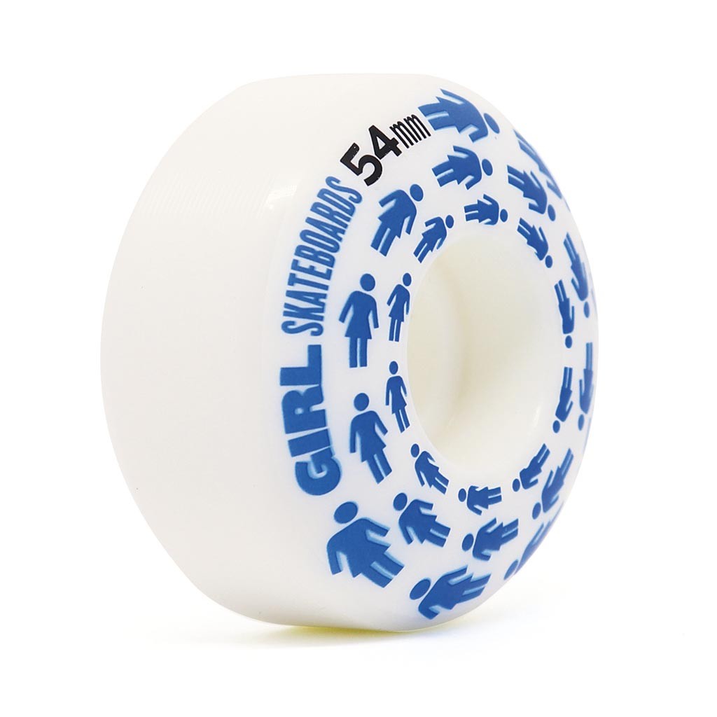 Roda Girl Skateboards Og Around 54MM - 99A - Branco / Azul