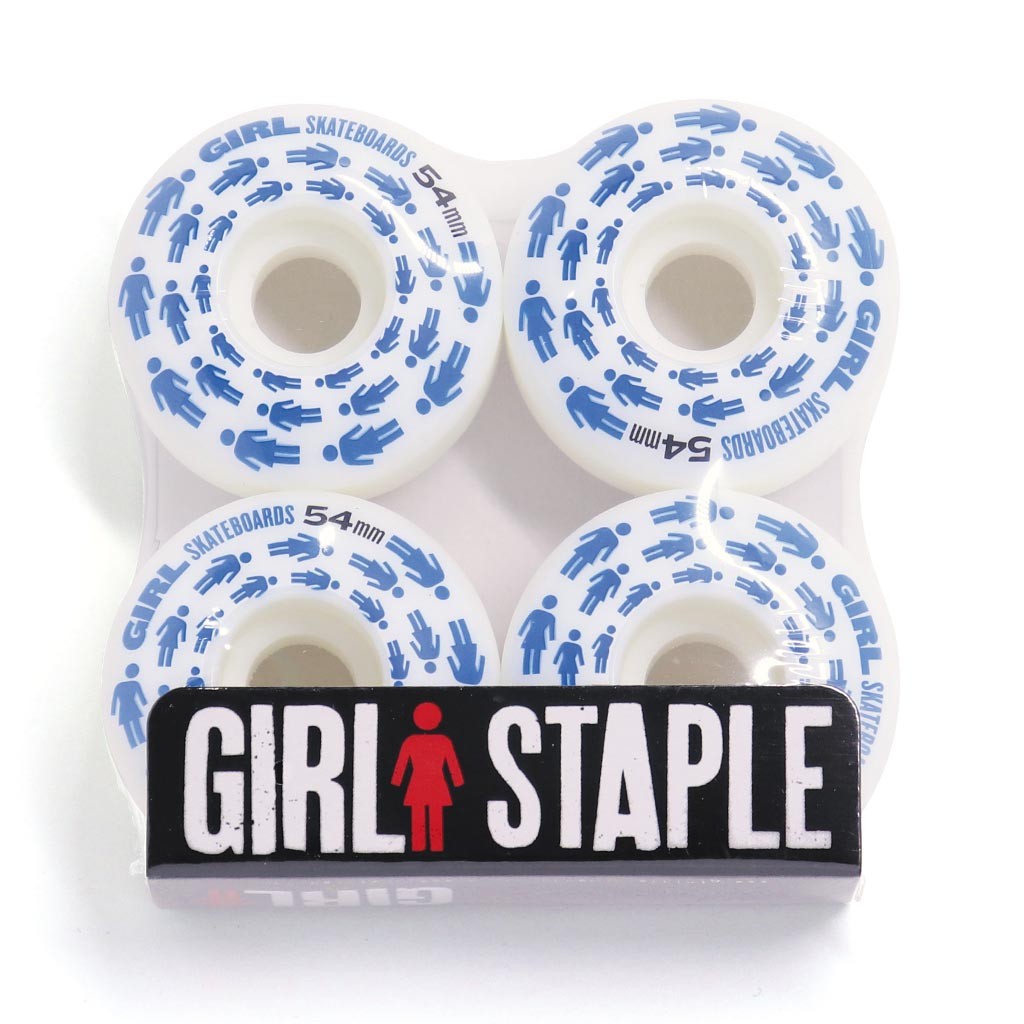 Roda Girl Skateboards Og Around 54MM - 99A - Branco / Azul