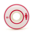 Roda Girl Skateboards Boarder OG Staple 53MM - 99A - Branco / Vermelho