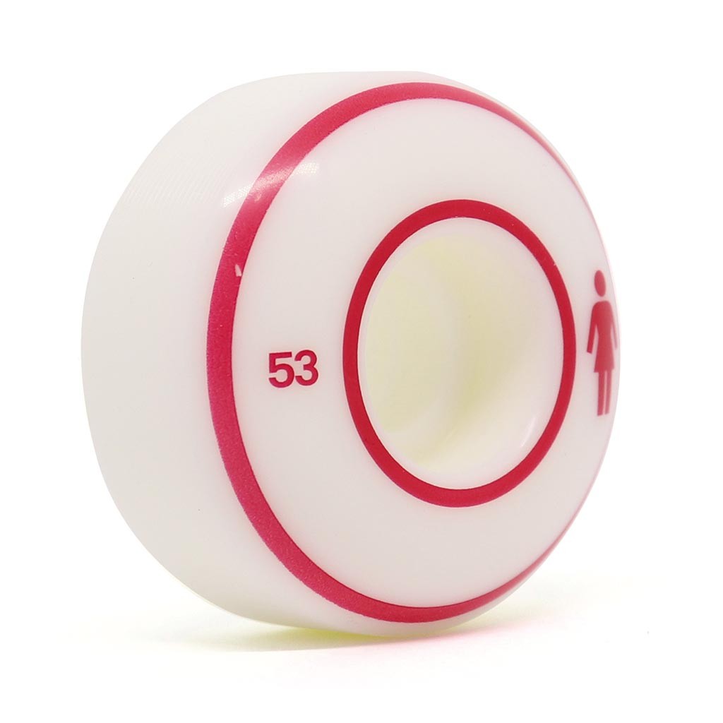 Roda Girl Skateboards Boarder OG Staple 53MM - 99A - Branco / Vermelho