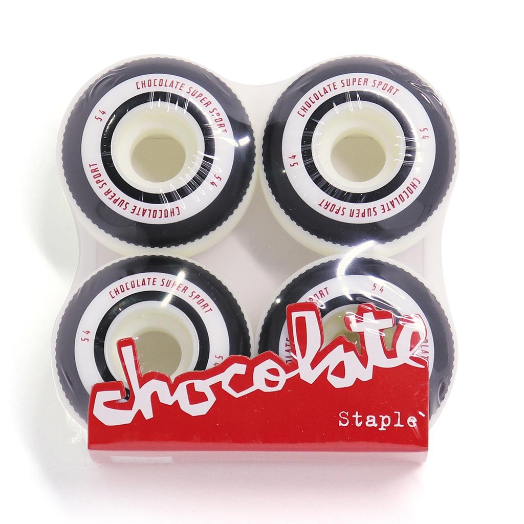 Roda Chocolate Skateboards Tires Stout 54MM - 99A - Branco / Preto
