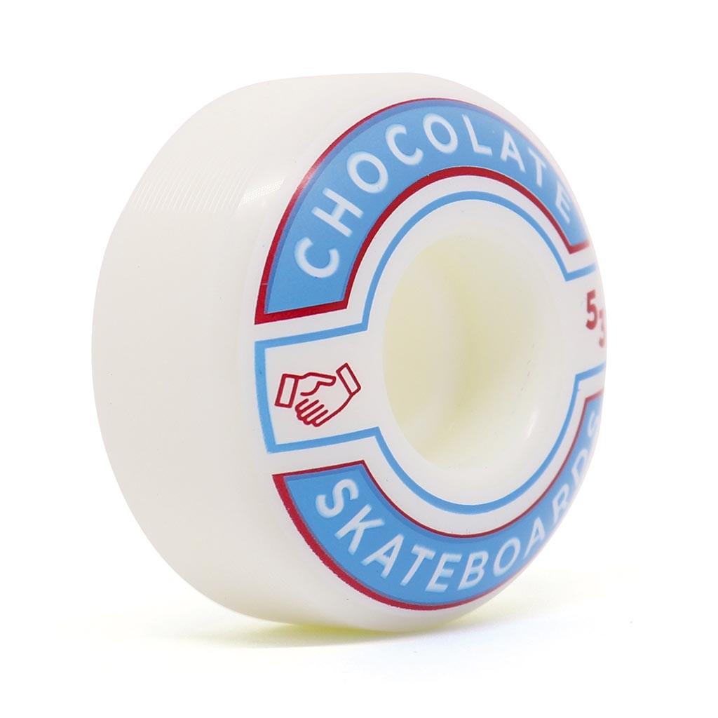Roda Chocolate Skateboards Union Staple 53MM - 99A - Branco / Azul