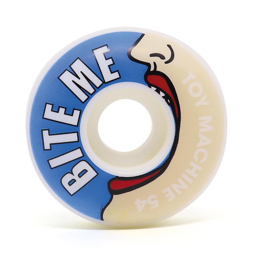 Roda Toy Machine Bite Me 54MM - 100A - Branco / Azul