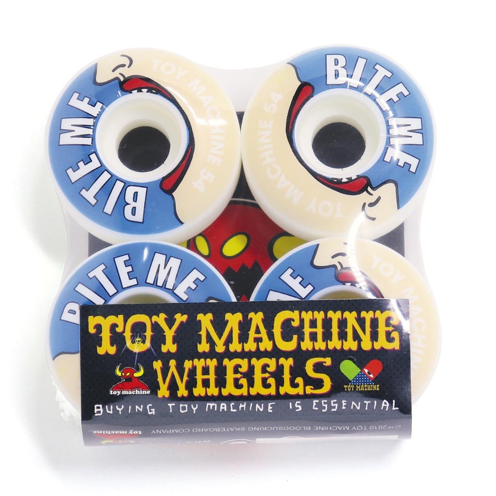 Roda Toy Machine Bite Me 54MM - 100A - Branco / Azul