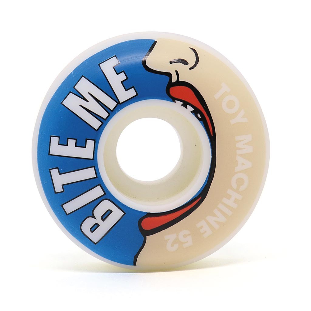Roda Toy Machine Bite Me 52MM - 100A - Branco / Azul_