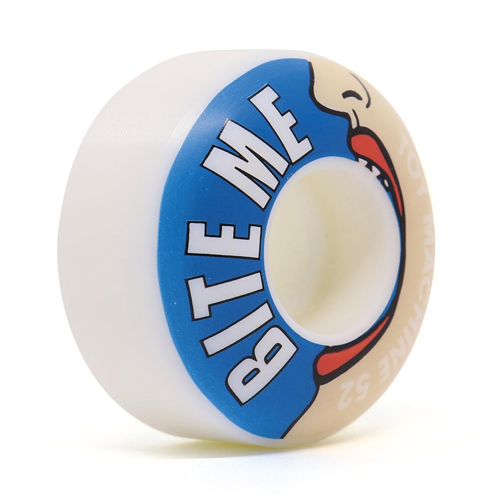 Roda Toy Machine Bite Me 52MM - 100A - Branco / Azul_