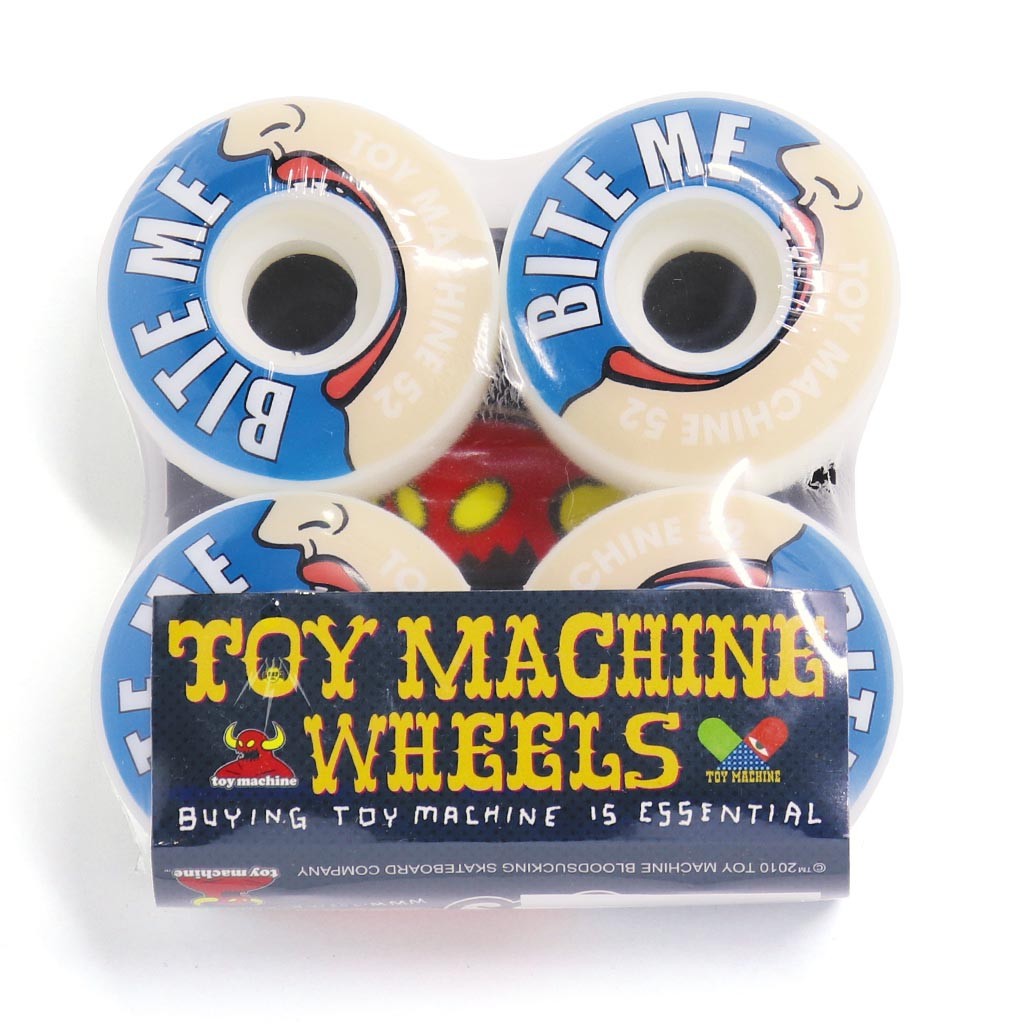 Roda Toy Machine Bite Me 52MM - 100A - Branco / Azul_