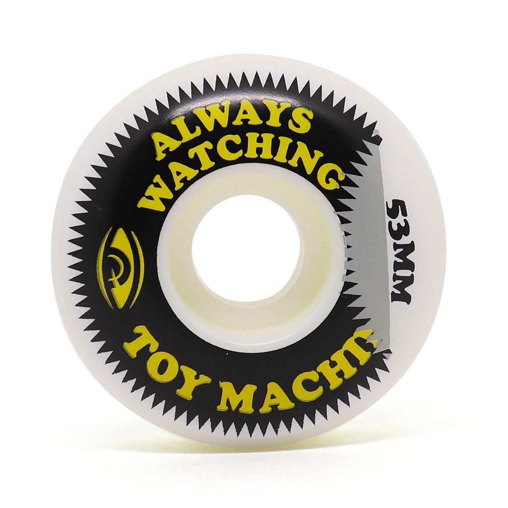 Roda Toy Machine Always Watching 53MM - 100A - Branco / Preto / Amarelo
