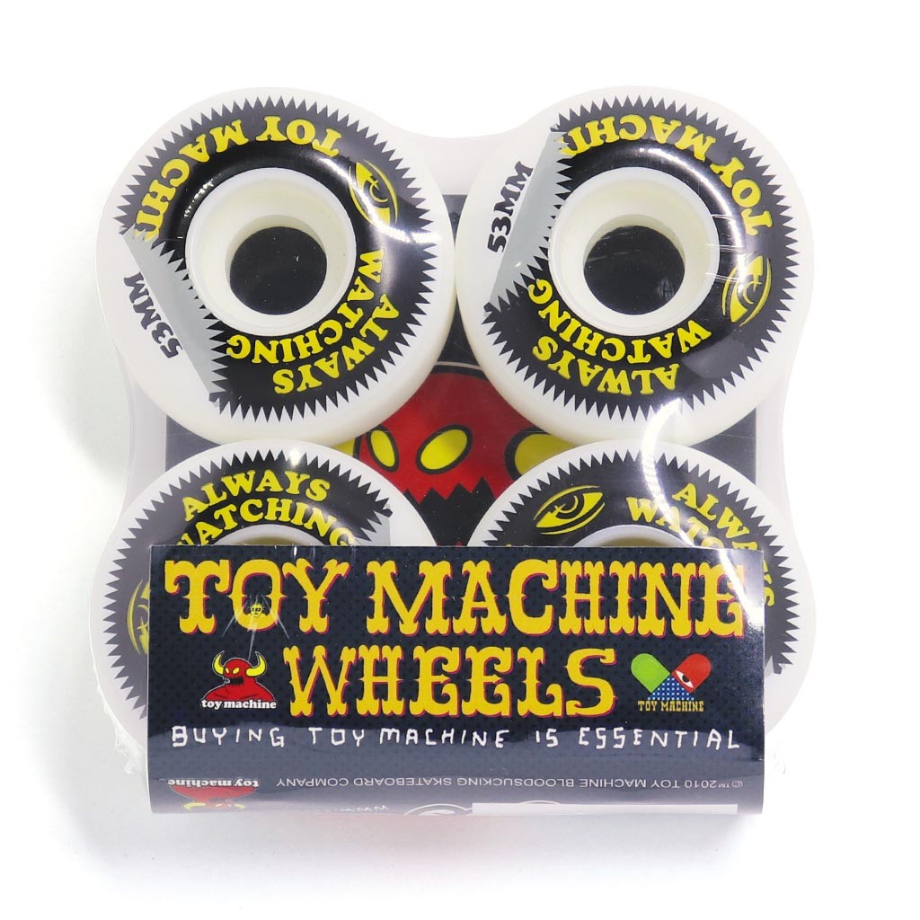 Roda Toy Machine Always Watching 53MM - 100A - Branco / Preto / Amarelo