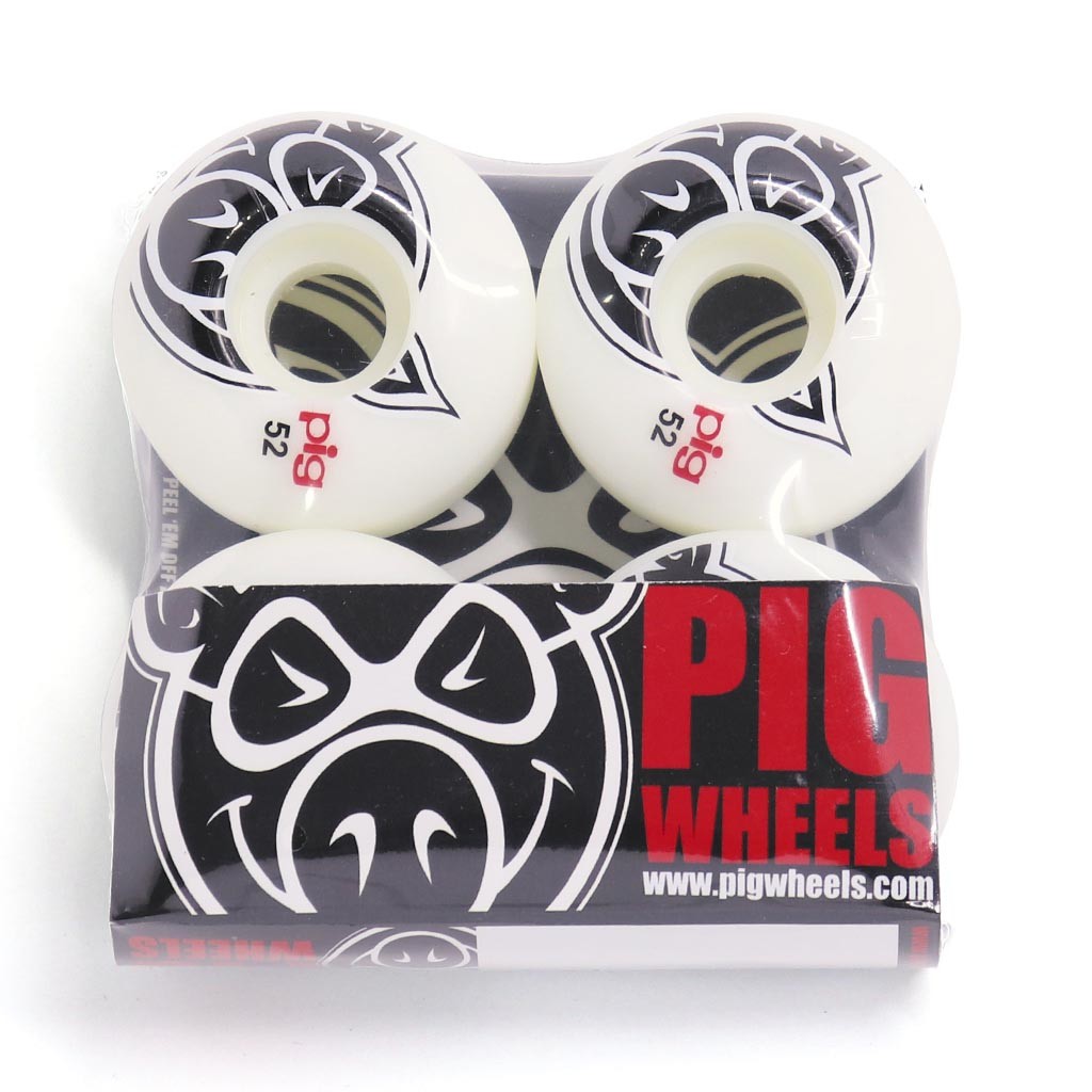 Roda Pig Wheels Head ProLine 52MM - 101A - Branca / Preto