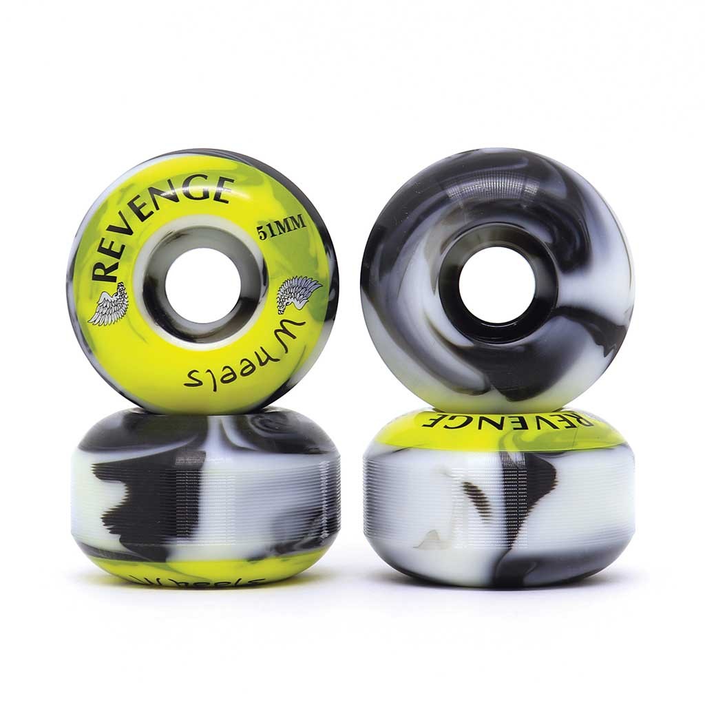 Roda Revenge Revenge Street Mescla 51MM - 99A - Preta / Branco