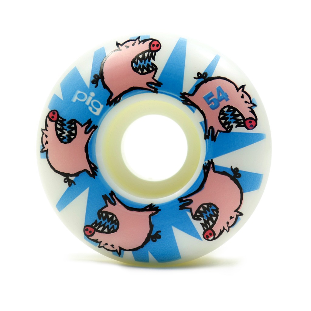 Roda Pig Wheels Teeth 54mm - 101A - Branco