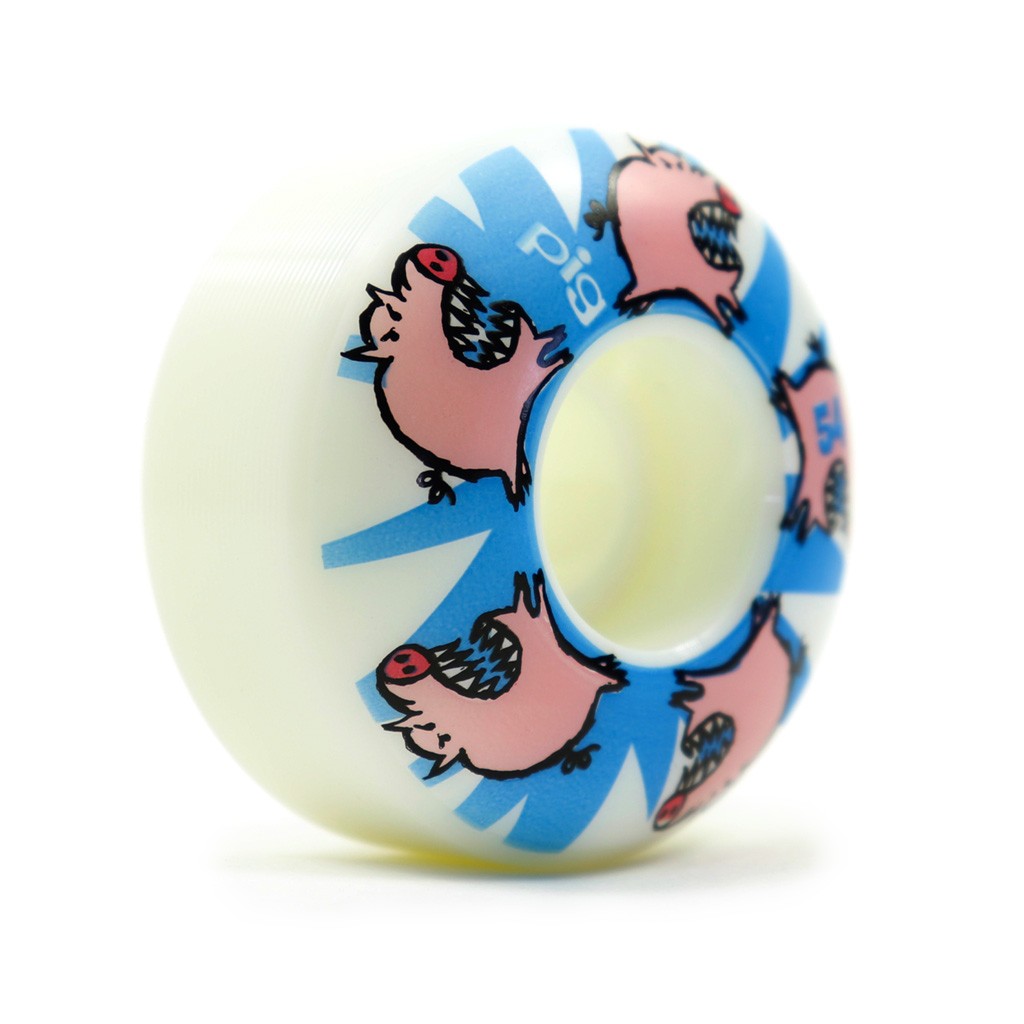 Roda Pig Wheels Teeth 54mm - 101A - Branco