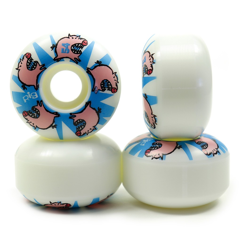 Roda Pig Wheels Teeth 54mm - 101A - Branco