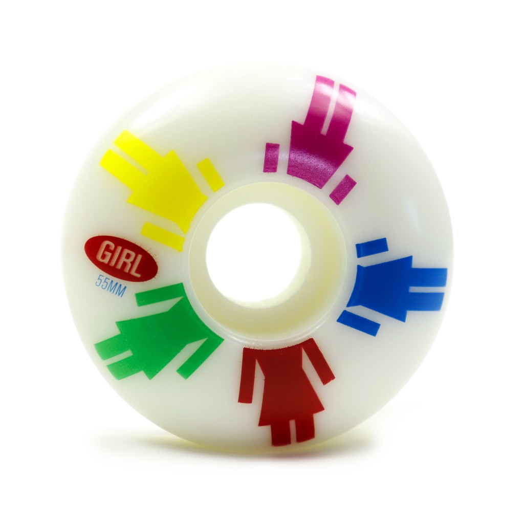 Roda Girl Skateboards Enamel Staple 55mm - 99A - Branco