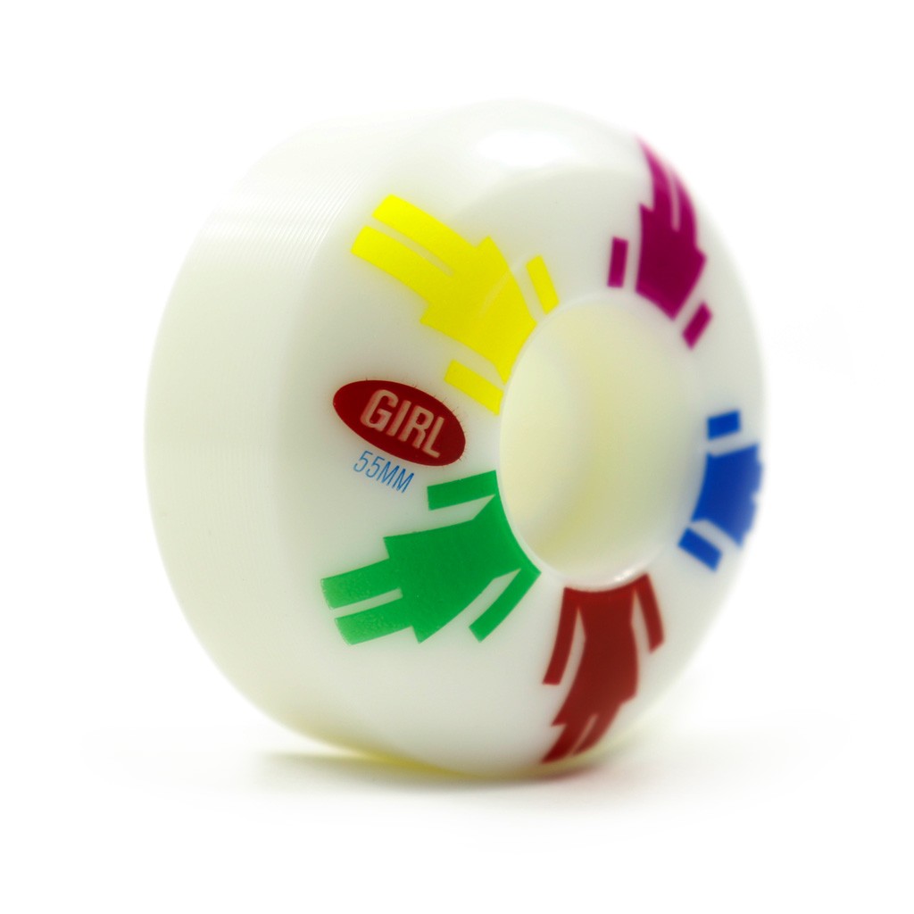 Roda Girl Skateboards Enamel Staple 55mm - 99A - Branco