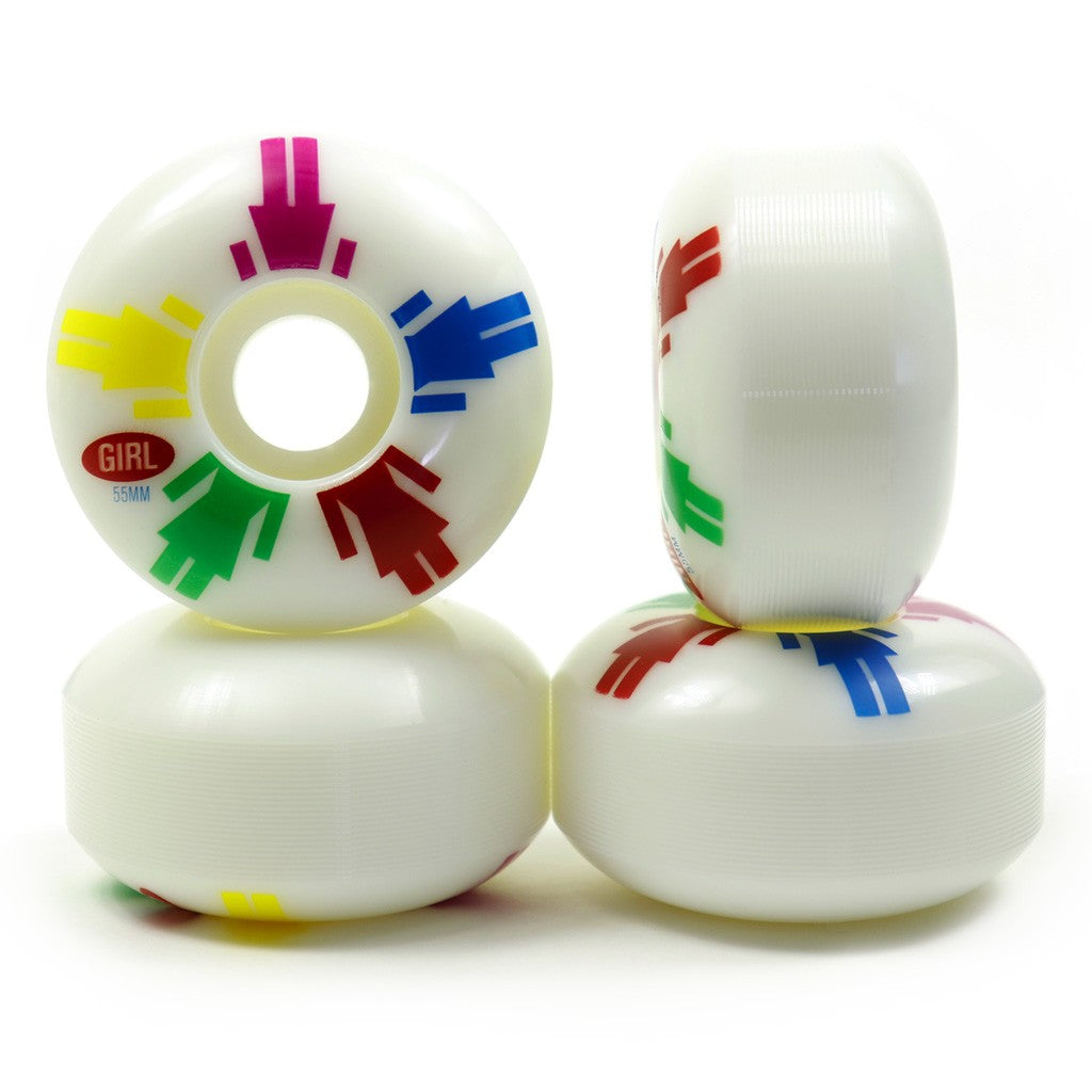 Roda Girl Skateboards Enamel Staple 55mm - 99A - Branco
