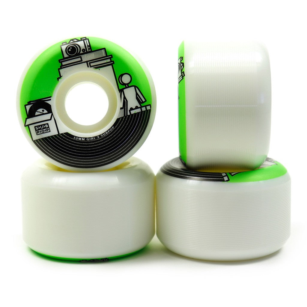 Roda Girl Skateboards Sub Pop 50mm - 99A - Branco
