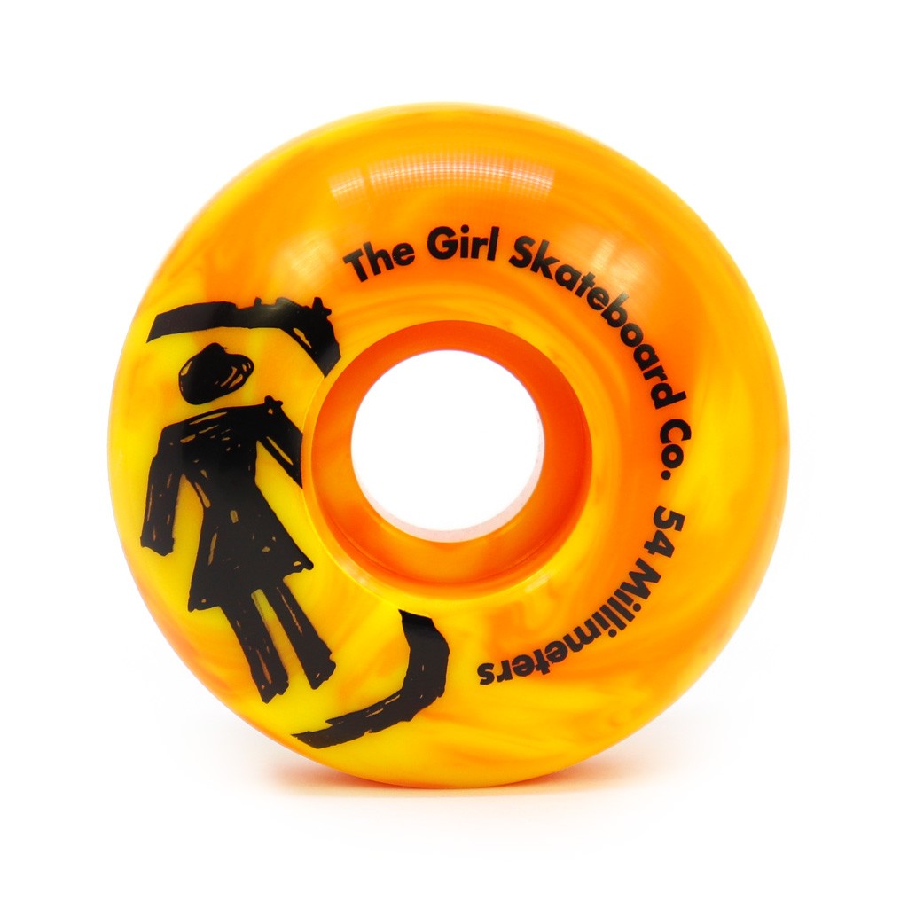 Roda Girl Skateboards Sketchy RYB 54mm - 99A - Amarela / Laranja