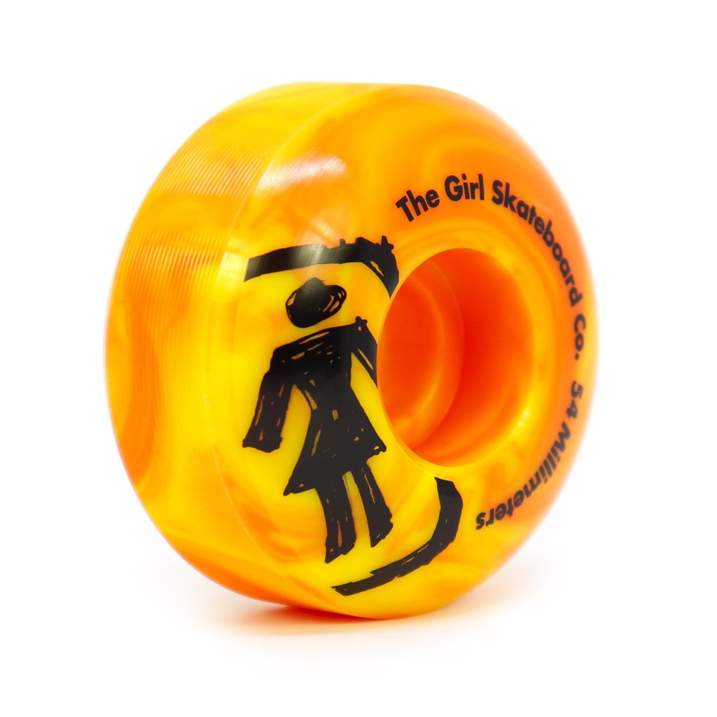 Roda Girl Skateboards Sketchy RYB 54mm - 99A - Amarela / Laranja