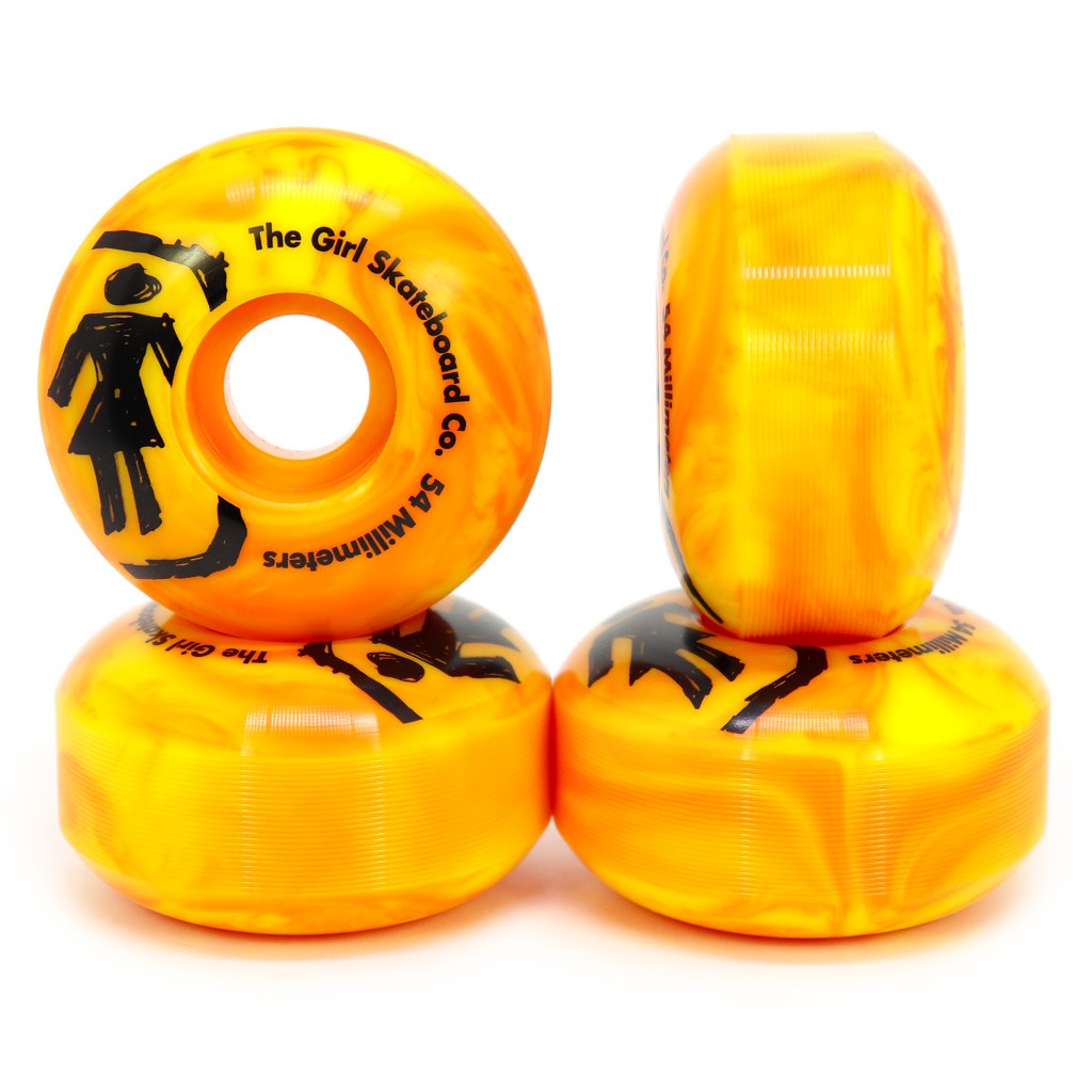 Roda Girl Skateboards Sketchy RYB 54mm - 99A - Amarela / Laranja