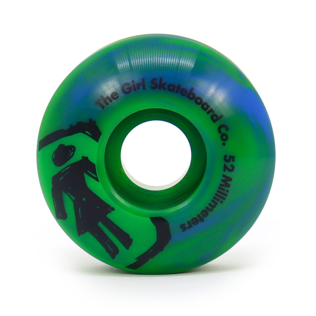Roda Girl Skateboards Sketchy RYB 52mm - 99A - Verde / Azul