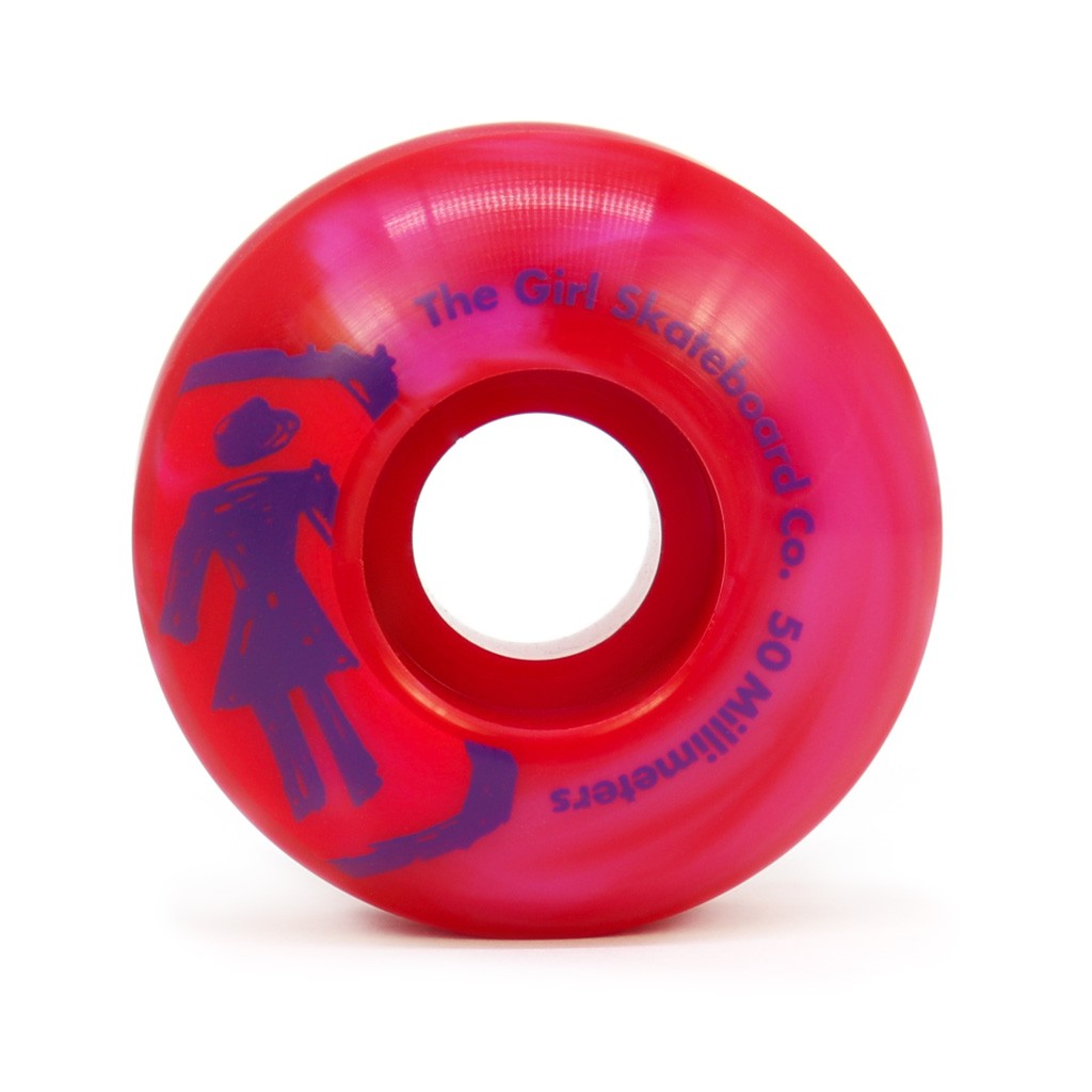 Roda Girl Skateboards Sketchy RYB 50mm - 99A - Vermelho / Rosa
