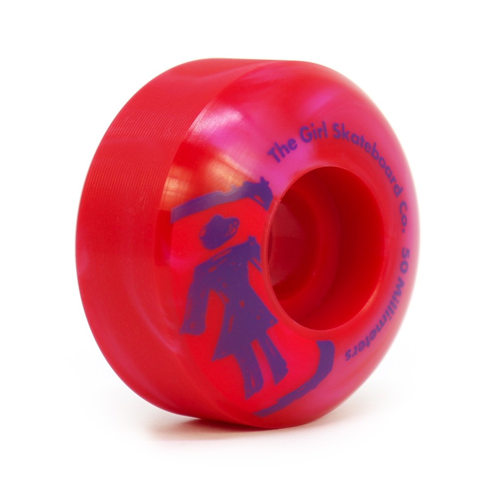 Roda Girl Skateboards Sketchy RYB 50mm - 99A - Vermelho / Rosa