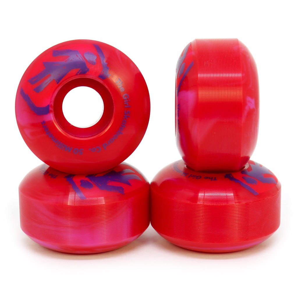 Roda Girl Skateboards Sketchy RYB 50mm - 99A - Vermelho / Rosa
