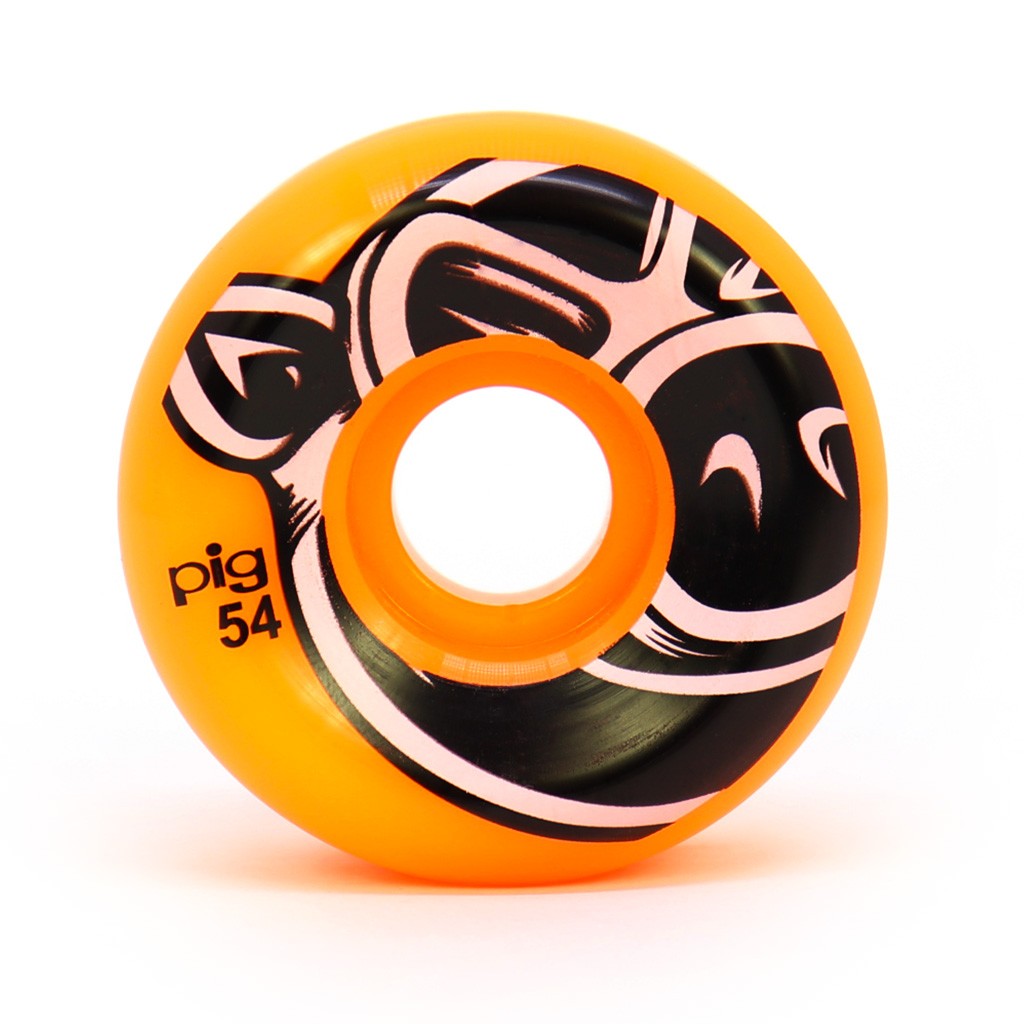 Roda Pig Wheels Head Conical 54mm - 101A - Laranja