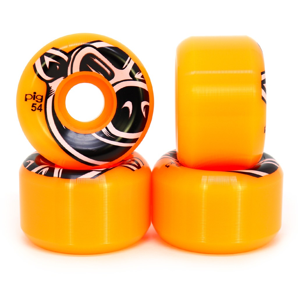 Roda Pig Wheels Head Conical 54mm - 101A - Laranja