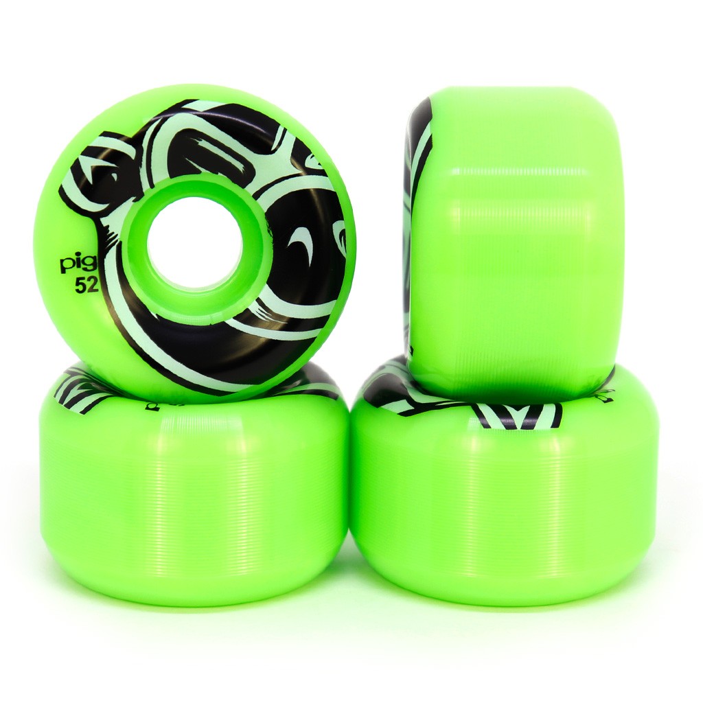 Roda Pig Wheels Head Conical 52mm - 101A - Verde