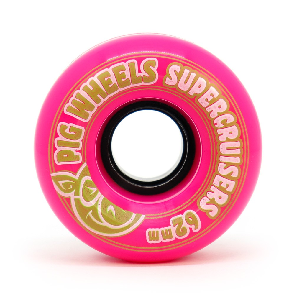 Roda Pig Wheels Supercruisers 62mm - 85A - Rosa