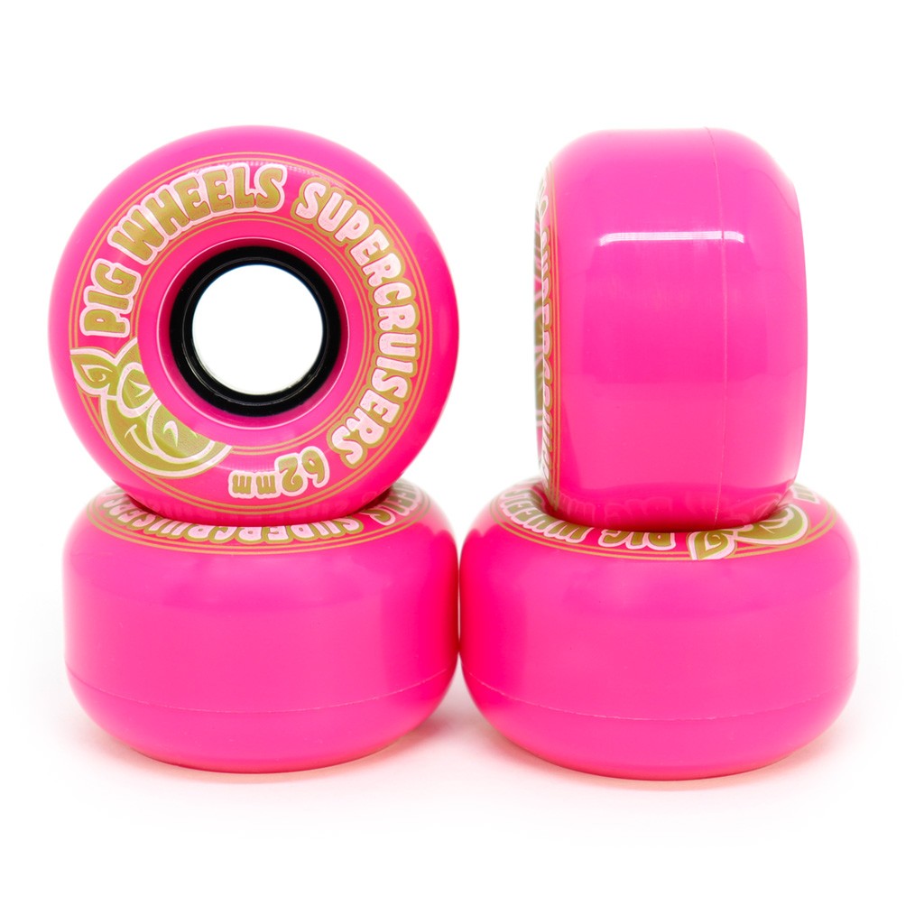 Roda Pig Wheels Supercruisers 62mm - 85A - Rosa