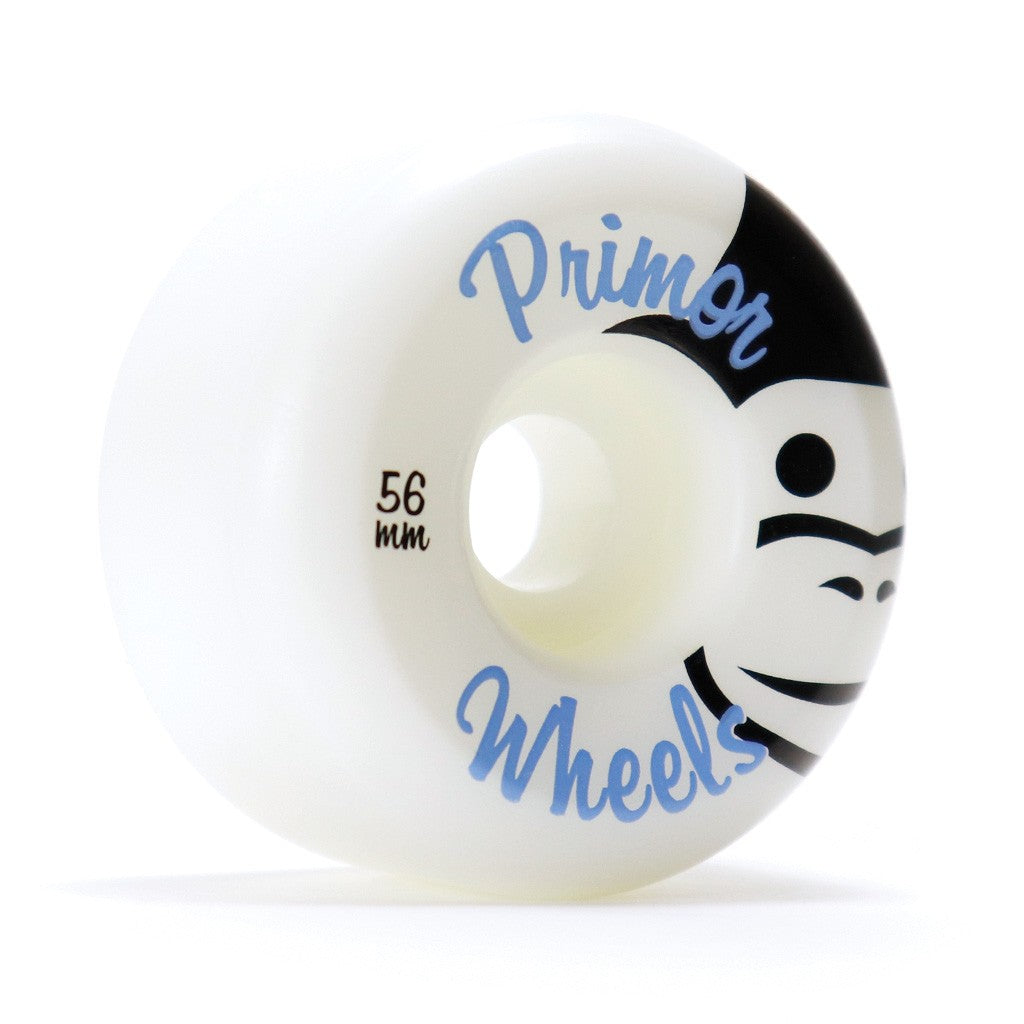 Roda Primor Skateboards Classic Monkey 56MM - 60D - Branco / Preto / Azul