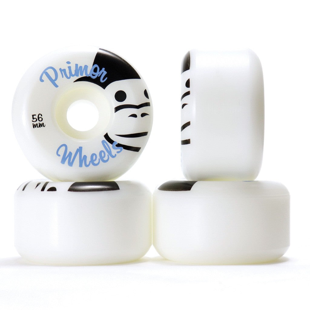 Roda Primor Skateboards Classic Monkey 56MM - 60D - Branco / Preto / Azul